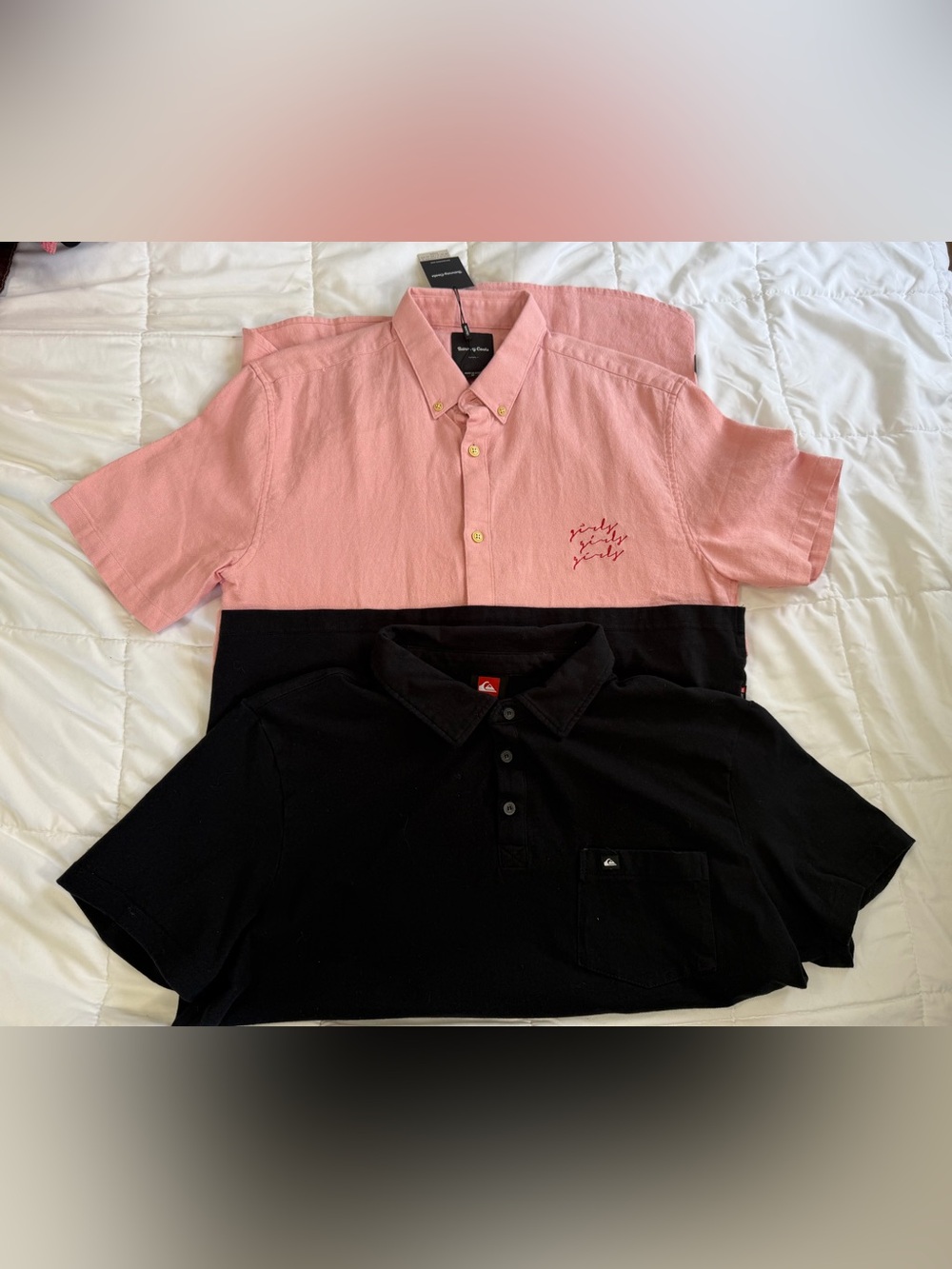 NWT Barney Cools Men's Button-Down & Quicksilver Polo Shirt Size M